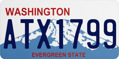 WA license plate ATX1799