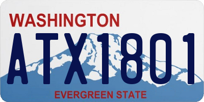 WA license plate ATX1801