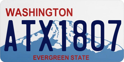 WA license plate ATX1807