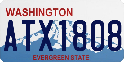WA license plate ATX1808