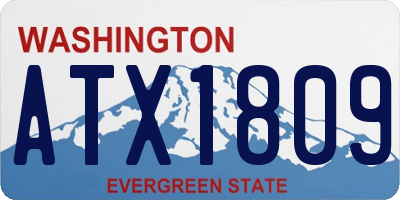 WA license plate ATX1809