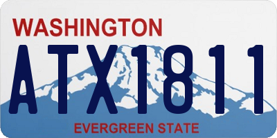 WA license plate ATX1811