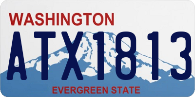 WA license plate ATX1813