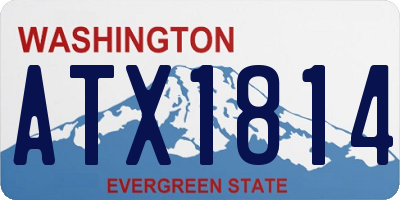 WA license plate ATX1814