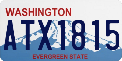 WA license plate ATX1815