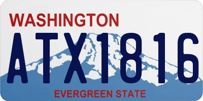 WA license plate ATX1816
