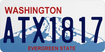 WA license plate ATX1817