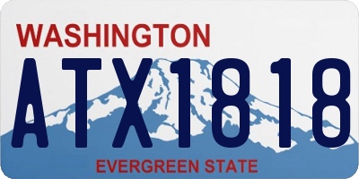 WA license plate ATX1818