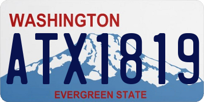 WA license plate ATX1819