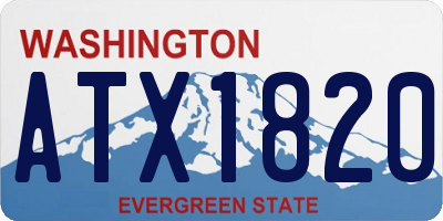 WA license plate ATX1820