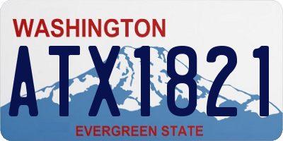 WA license plate ATX1821