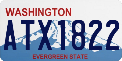 WA license plate ATX1822