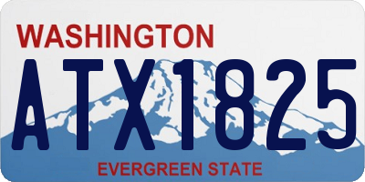 WA license plate ATX1825