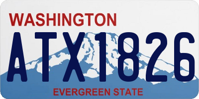 WA license plate ATX1826