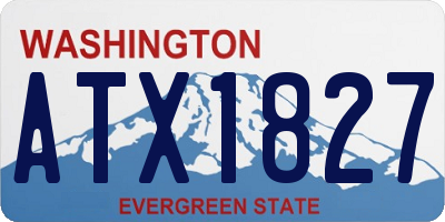 WA license plate ATX1827