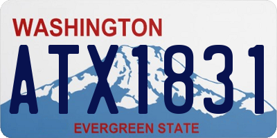 WA license plate ATX1831