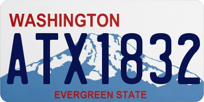 WA license plate ATX1832