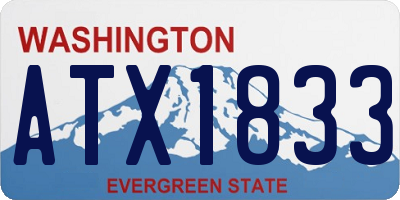 WA license plate ATX1833
