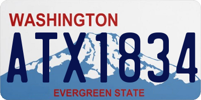 WA license plate ATX1834