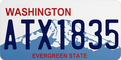 WA license plate ATX1835