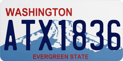 WA license plate ATX1836