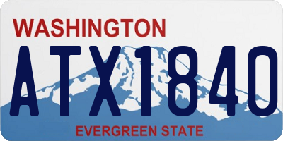 WA license plate ATX1840