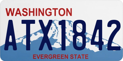 WA license plate ATX1842