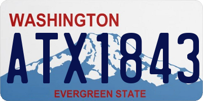 WA license plate ATX1843