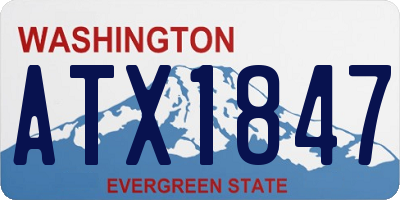 WA license plate ATX1847