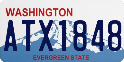 WA license plate ATX1848