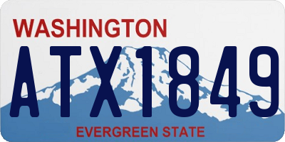 WA license plate ATX1849