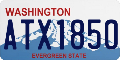 WA license plate ATX1850