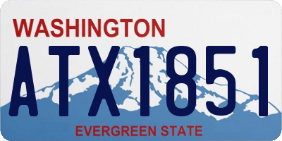 WA license plate ATX1851