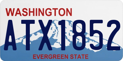 WA license plate ATX1852