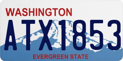WA license plate ATX1853