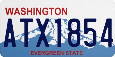 WA license plate ATX1854