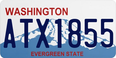 WA license plate ATX1855