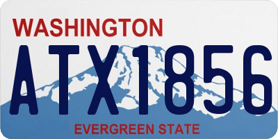WA license plate ATX1856