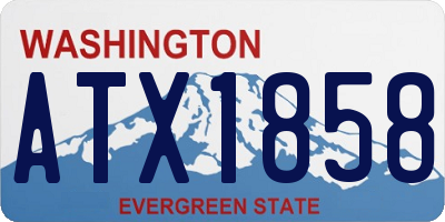 WA license plate ATX1858