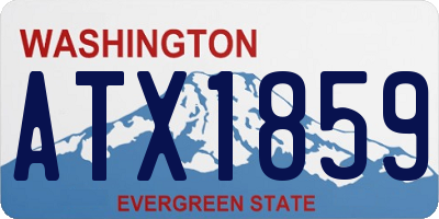 WA license plate ATX1859