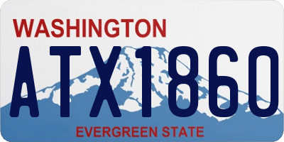 WA license plate ATX1860