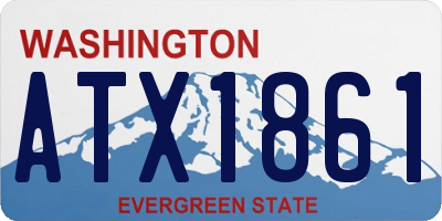 WA license plate ATX1861