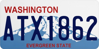 WA license plate ATX1862