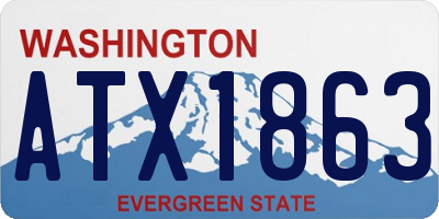 WA license plate ATX1863