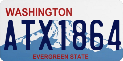 WA license plate ATX1864