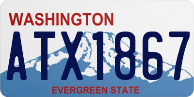 WA license plate ATX1867