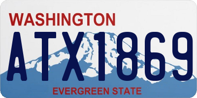 WA license plate ATX1869