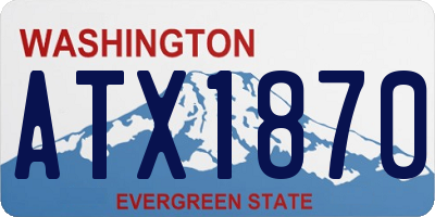 WA license plate ATX1870