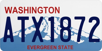 WA license plate ATX1872