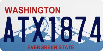 WA license plate ATX1874